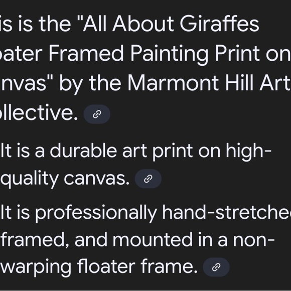 Framed Print (2) Set “All About Giraffe” Floating Print - Marmont Hill Art 11x11 - Picture 8 of 8